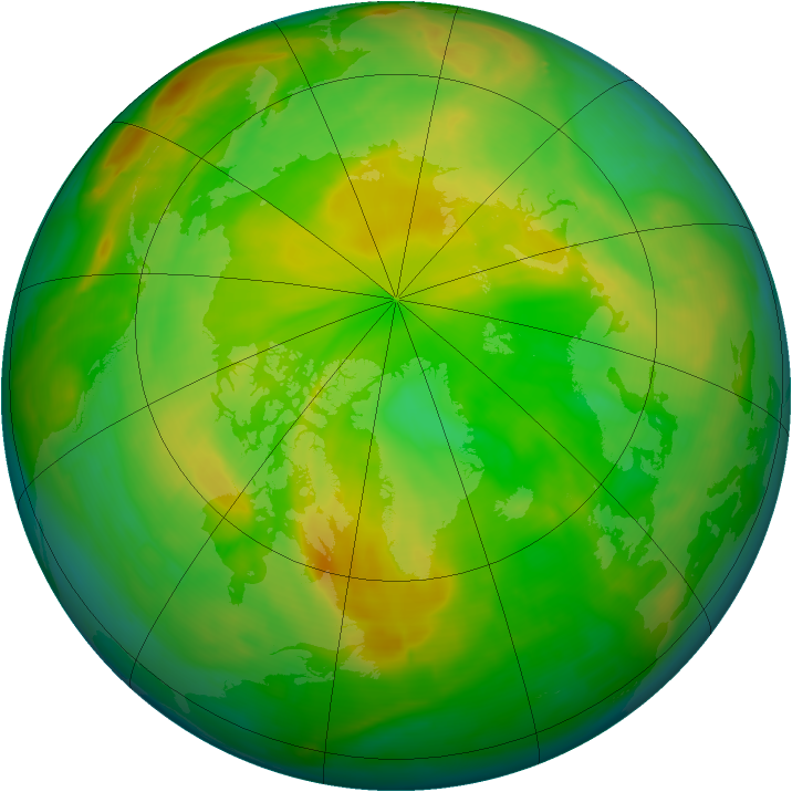 Arctic ozone map for 31 May 2008